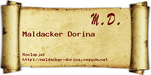 Maldacker Dorina névjegykártya