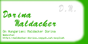 dorina maldacker business card